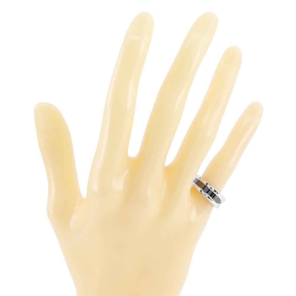 BVLGARI Save the children Ring Silver925/Black ceramic #4.3(US Size) 5.9g Women Used