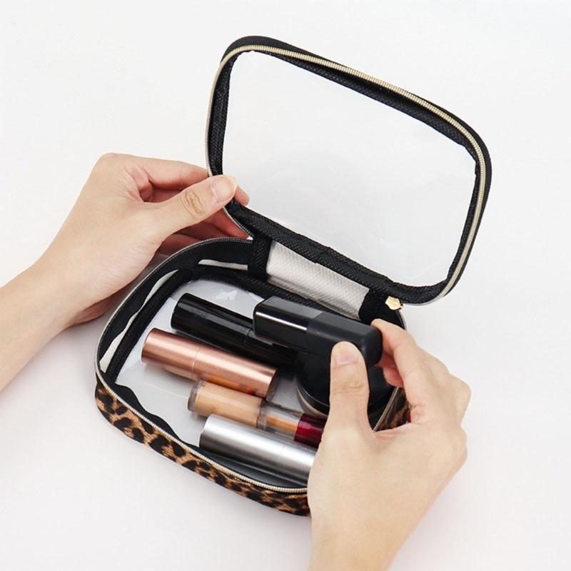 Portable Cosmetic Organizer Bag with Spacious Interior for Makeup Brushes for Beauty Enthusiasts and Frequent Traveler