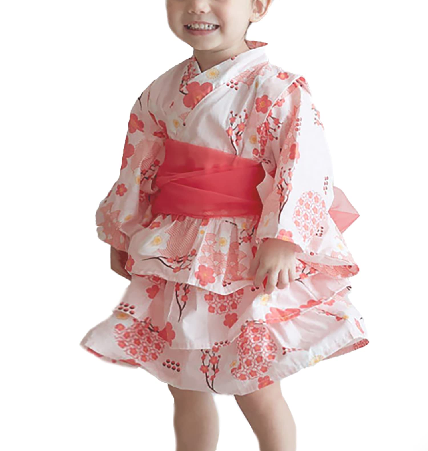 

Yukata for Summer Summer Japanese Obi Cute Top and Bottom Heiko Obi Yukata Fireworks Commemorative Photo HF05 [SEIWARAKU] Children, Girls, Babies,