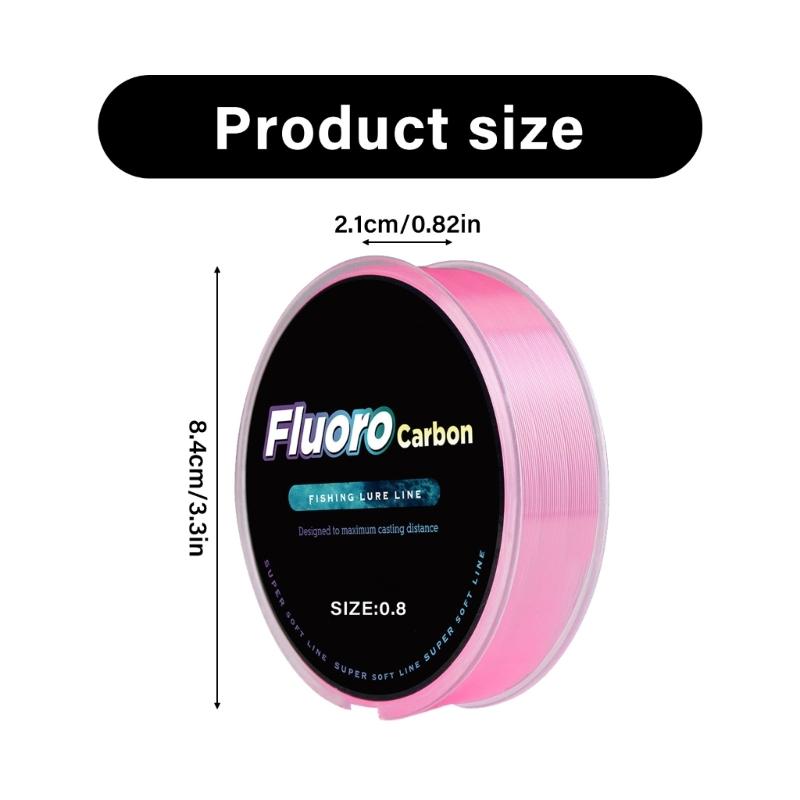 Nötningsbeständig Gjutning Huvudlina 100m Fluorkarbonbeläggning Fiskelina 0.14-0.5mm 4.13LB-34.32LB Snabbsjunkande Lina