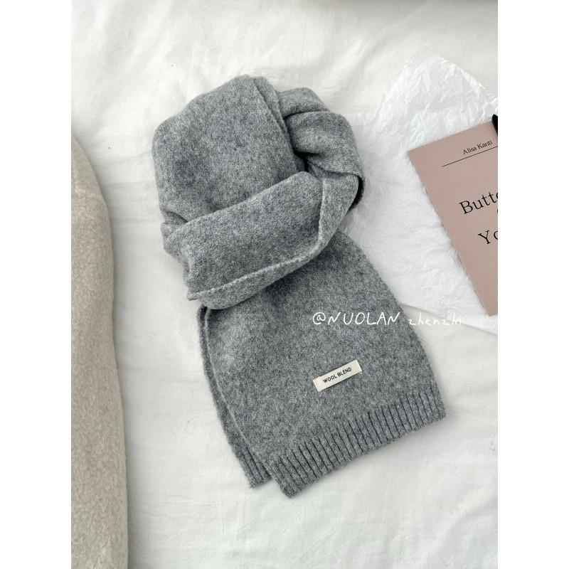 Soft Wool Blend Knit Scarf Women Winter Warm Lightweight Minimalist Style Long Wrap Shawl In Multiple Colors