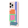 For iPhone 16 Pro Max Case 3D Stress Relief DIY Colorful Bar Silicone+PC Phone Cover Dots Design