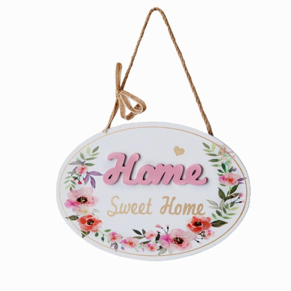 Handmade Home Decoration Double-sided Door Plate Garden Plaque Door Hanging Ornaments Layout Props