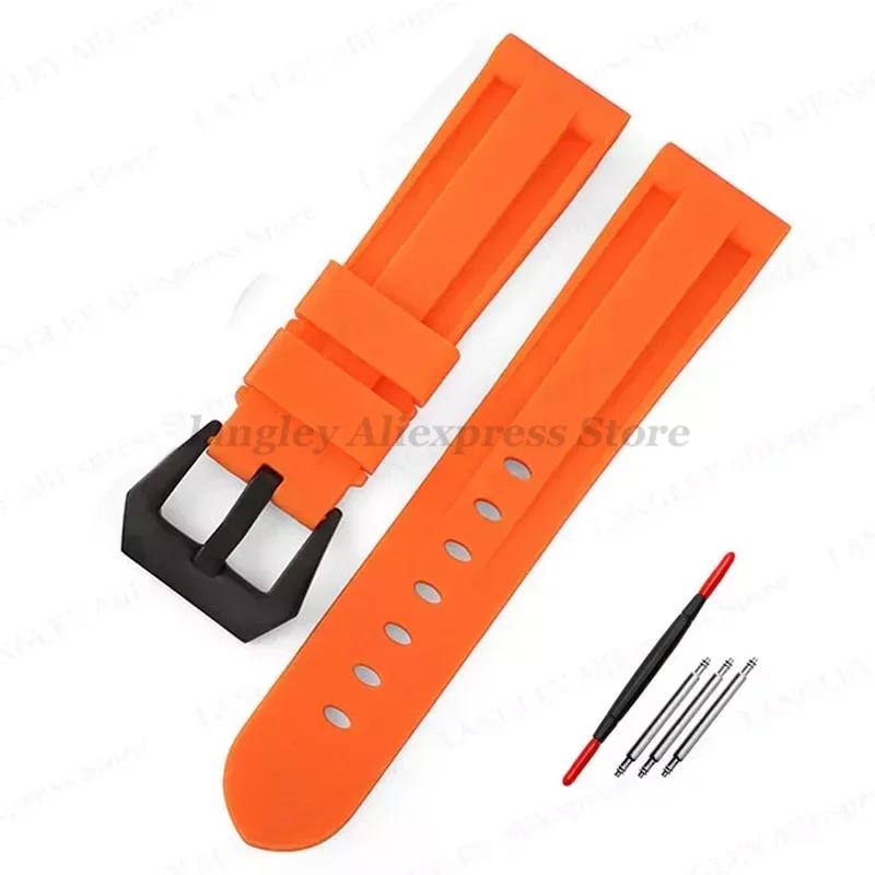 Rubber Watch Band 20mm 22mm 24mm 26mm for Panerai Strap Silicone Bracelet for Omega Mens Women Sport Band Replacement Wrist Band