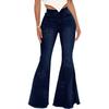 Women's High Waist Washed Women's Jeans Fashionable Versatile Straight Leg Pants