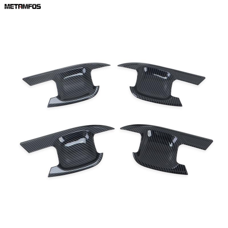 Side Door Handle Bowl Cover Trim For Ford Explorer -2024 2025 Carbon Fiber Protection Cap Exterior Accessories Car Styling