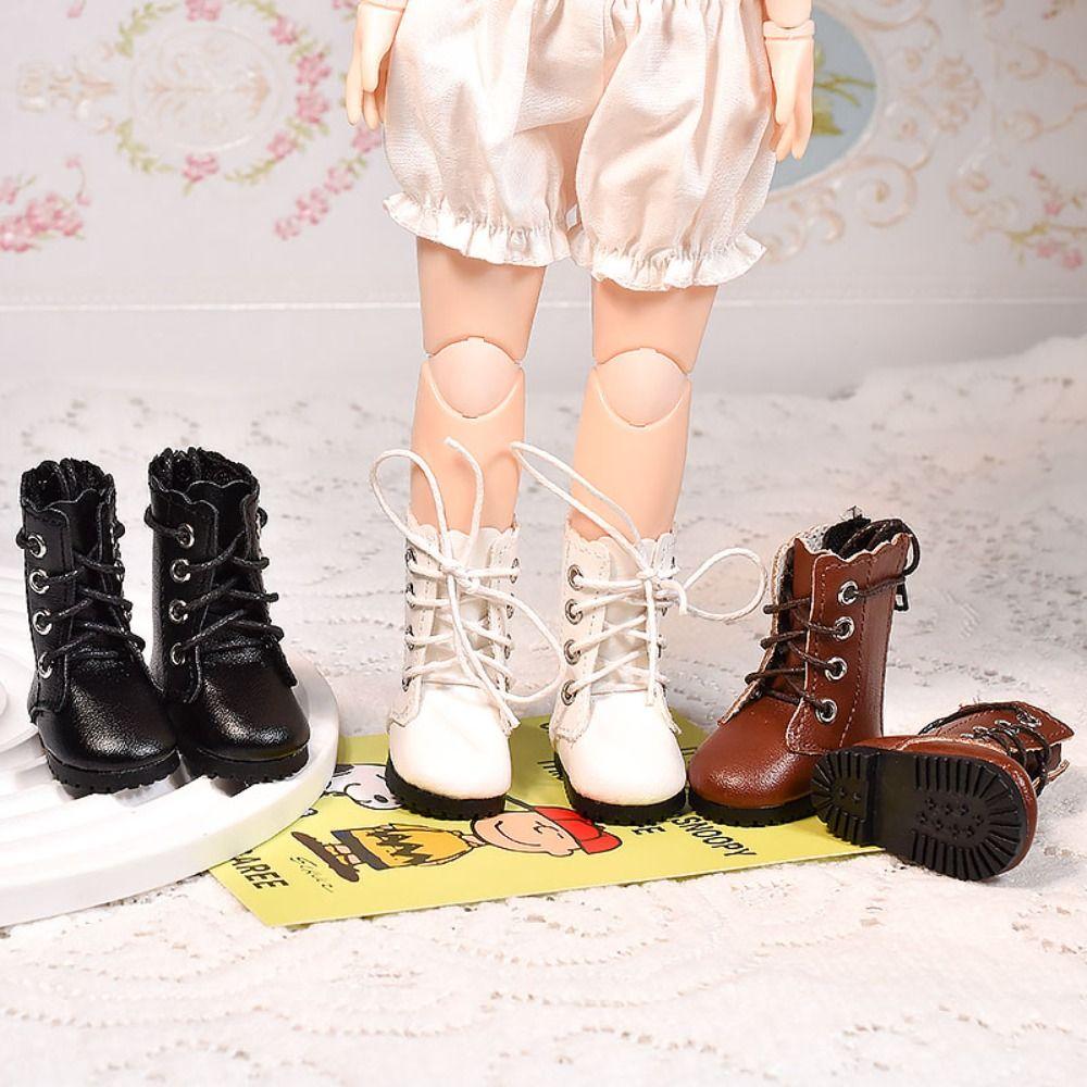 PU Leather 1/6 Doll Shoes Long Knees Doll Leather Shoes Humanoid Doll Boots  Girl Gift