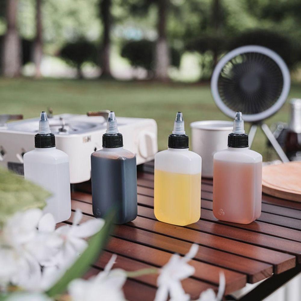 4pcs Plastic BBQ Oil Dispenser 100ml Squeeze Sauce Bottles Outdoor Oil Bottle  Trip