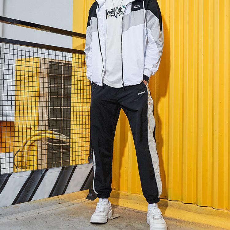 Li Ning Fashion Series Loose Cuff Sports Long Pants Men Bottoms Black AYKQ859-1