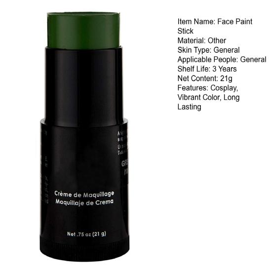 21G Gesichts-Körper-Farbstift, ungiftig, für Halloween, Cosplay, lebendige Farben, langanhaltender Make-up-Farbstift, Bühnenbedarf