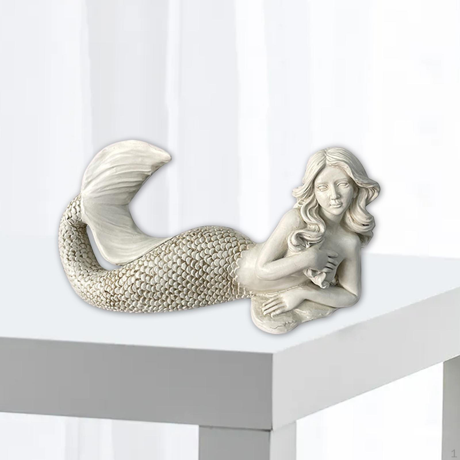 

Elegant Mermaid Figurines Ornament Sculpture Decoration Crafts Souvenir European Style Resin for