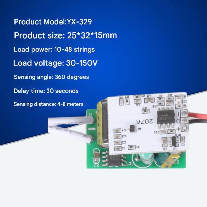 Ceiling Light Motion Detection Sensors 8Meter Microwave Detection Sensors 30S Delay Auto Switcher Controller For Home Office