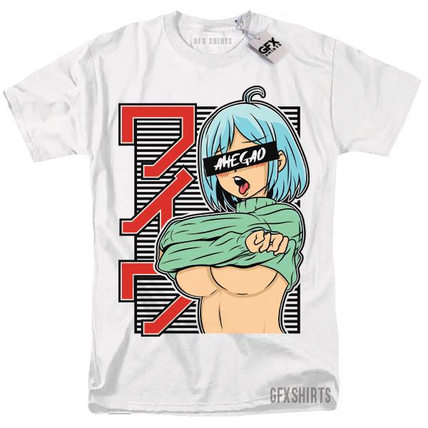 Хентай Вайфу Аниме Футболка Ахегао Вайфу Материал Сенпай Манга Графическая Футболка Унисекс Футболка M