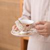 Su's Ceramic Wedding Couple Coffee Cup & Saucer Set