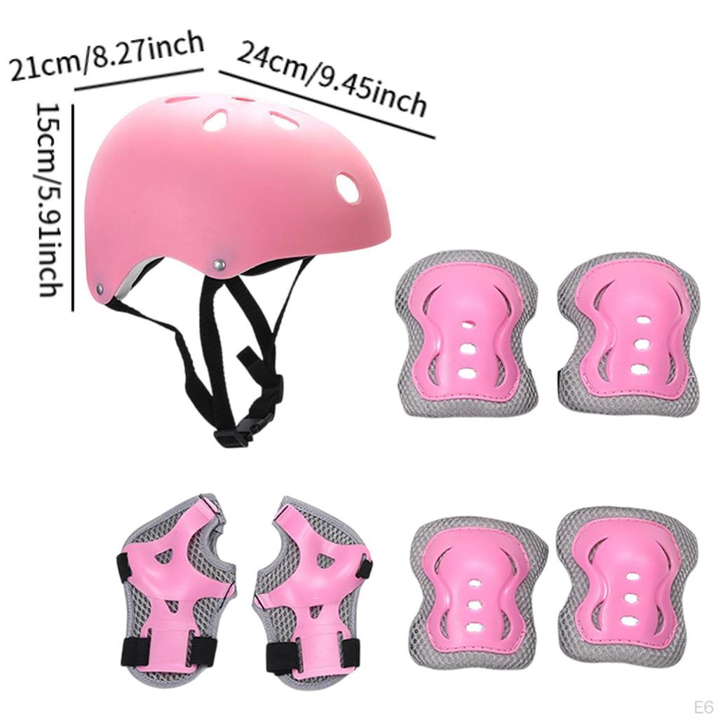 Kids Bike Helmet Set Ventilation for Skateboarding Outdoor Sports Boys Girls