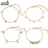 Braccialetto cavigliera sottile Effie Queen in acciaio inossidabile per gamba da donna Moda Estate Spiaggia Gioielli per Piede Cavigliere Minimaliste CZ Regalo
