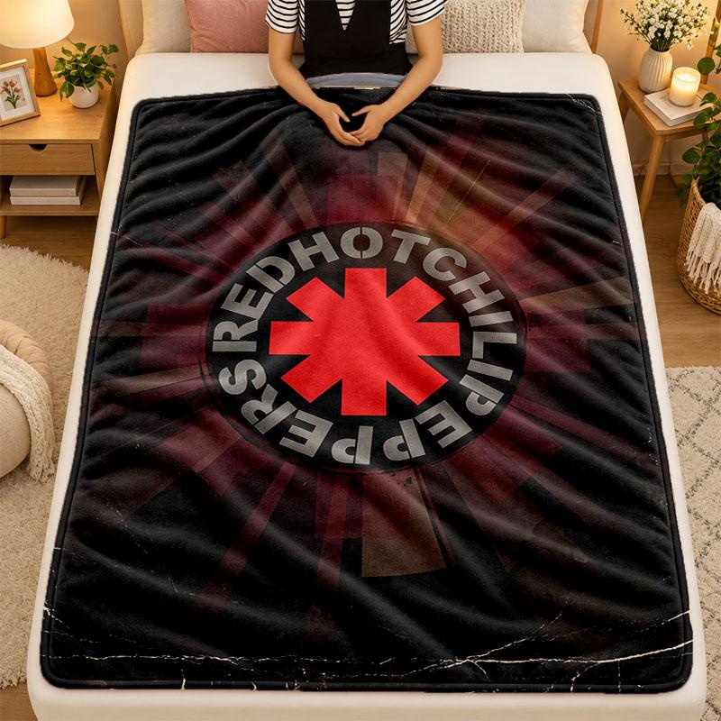 Flannel BlanketRed Hot Chili Peppers Warm Soft Throw Blanket for Indoor Sofa Bed Living Room Use