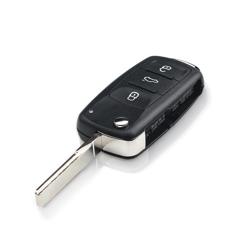 KEYYOU 10PCS 2 3 4 Buttons Filp Key Case For VW For VOLKSWAGEN Caddy Eos Golf Jetta Beetle Polo Tiguan Touran Remote Car Shell