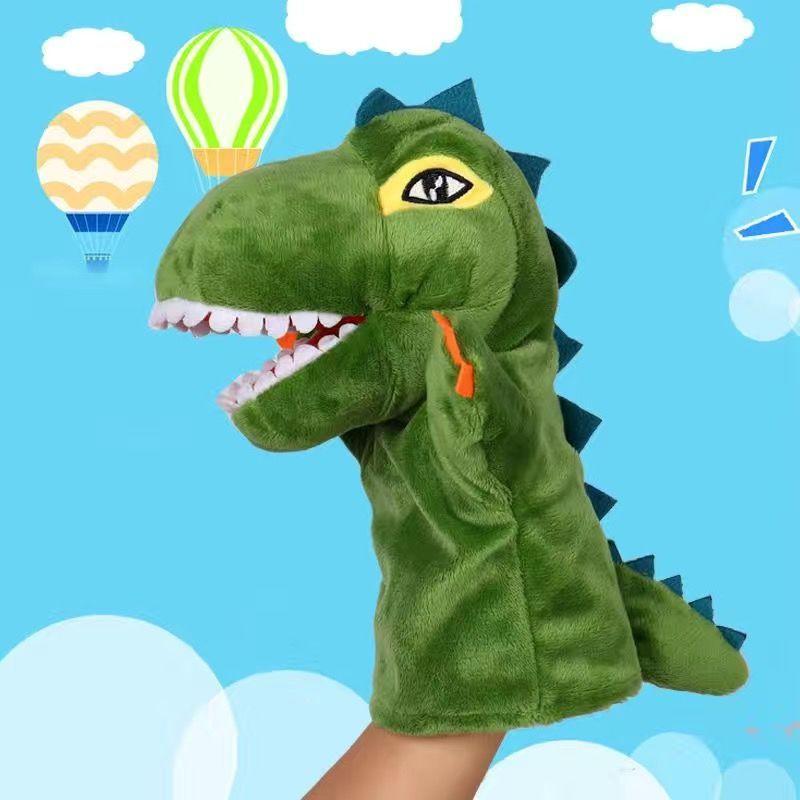 Stuffed Plush Animals Playthings Hand Finger Story Puppet Kawaii Dolls Learning Infant Playthings Duck Lamb Cow Dog Horse Kids Toy Gift Idea