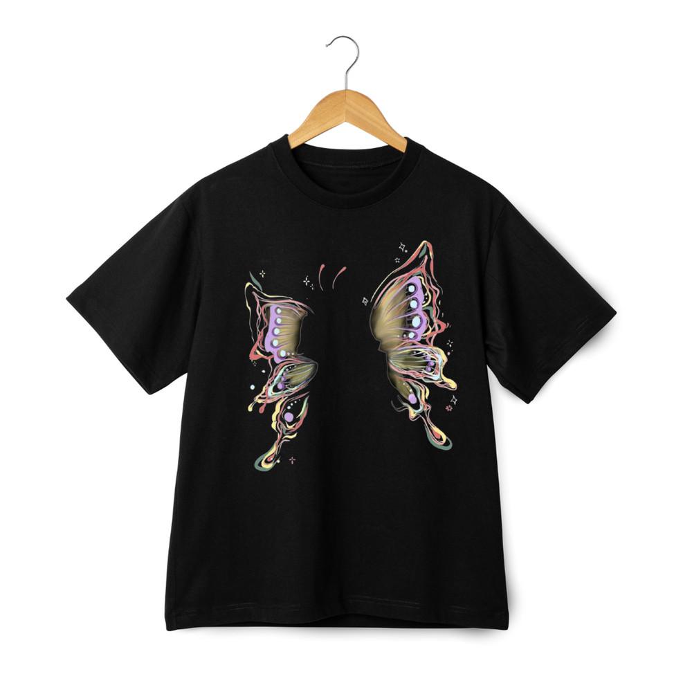 Artistic Abstract Butterfly Graphic Unisex Tee