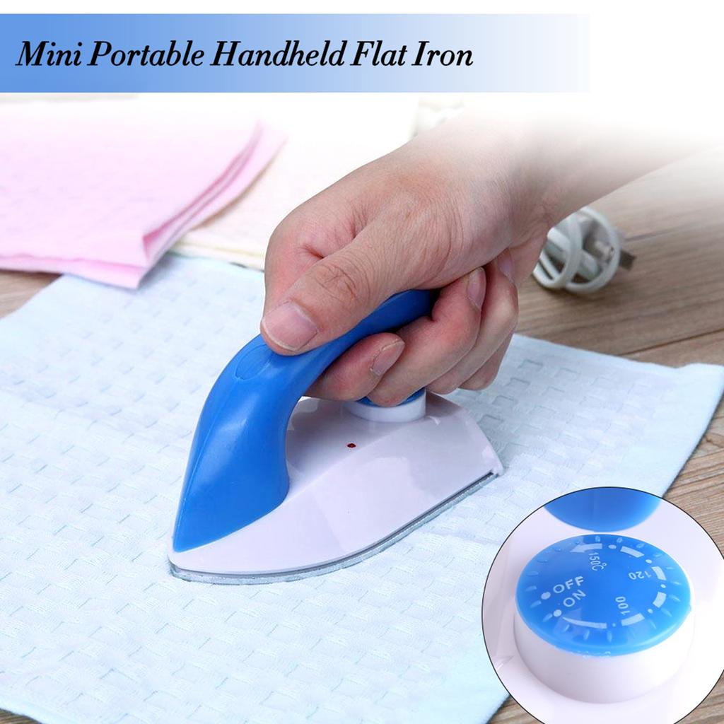 Portable Clothes Iron   Temperature 0 to 150 for All Fabrics Compact Handheld Design with Detachable Cord Travel Iron for Home Travel Dormito