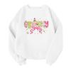 Children's Fashionable Lightweight Long-sleeved Round Neck Pullover With Pockets Printed Pullover