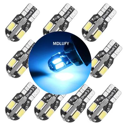MDLUFY LED T10 ľadovo modrá parkovacia žiarovka W5W 168 194 5730 8SMD do auta