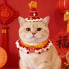 Pet Christmas Bib Drool Towel Adjustable Cat Dog Scarf Knitted Pet Clothes Cats Chinese New Year Costume Cat Accessories