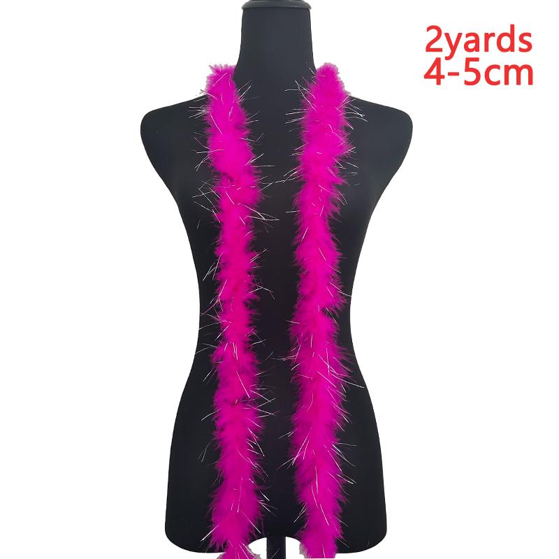 4-5cm Boa Feathers For Crafts 2Yard Party Sewing Turkey Pheasant Strip Blue Black White Plumas Long Decoration Clothes Dress Hat