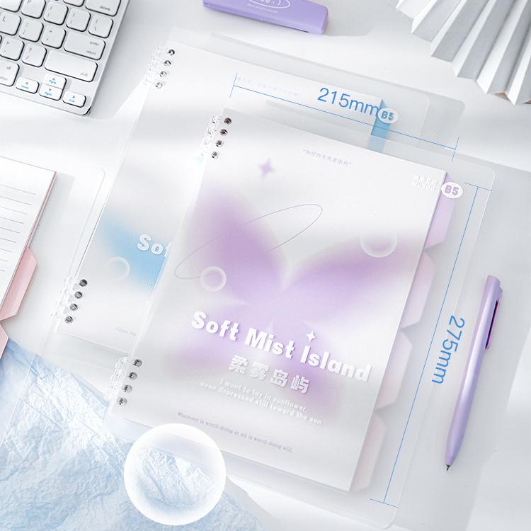 Minimalism Aesthetic Notebook for Student Chic Korean Butterfly Heart Binder Notepad DIY Decor Scrapbook Journal Diary