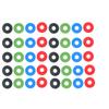 40PCS Black, Red, Green, Blue Guitar Strap Locks Rubber Material Bass Guitar Accessory  Bass Guitar