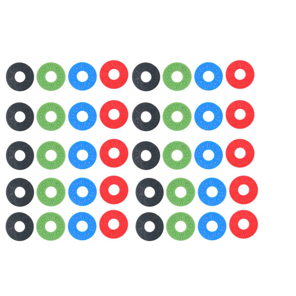 40PCS Black, Red, Green, Blue Guitar Strap Locks Rubber Material Bass Guitar Accessory Bass Guitar