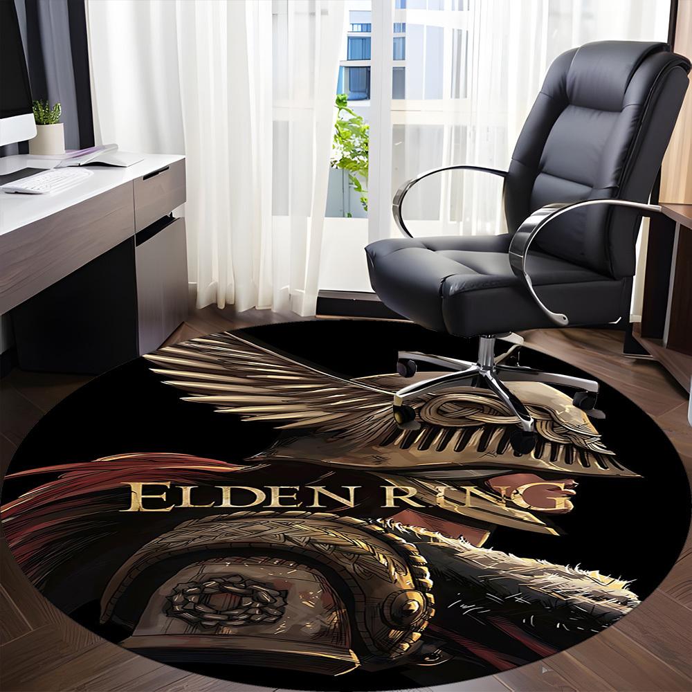 Elden Ring Office Round Area Rug, Indoor Mat Suitable For Office, Under Office Chairs Bedroom Living Room Home Decor, DT1212093