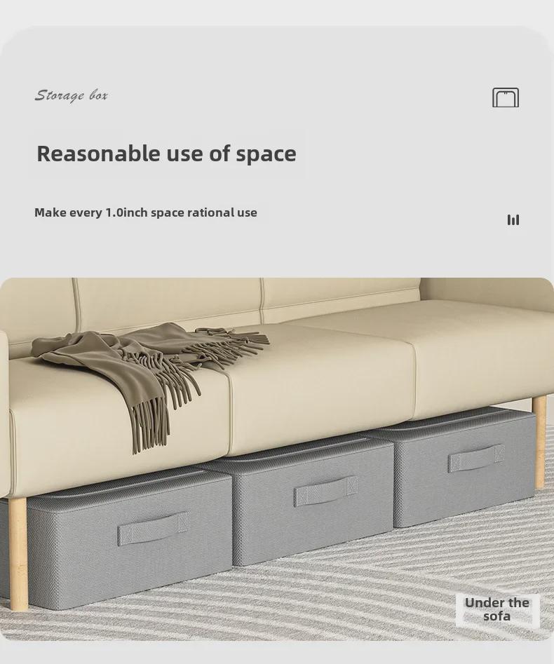 Cutie de depozitare din pânză Oxford pentru haine și pilote, sub pat