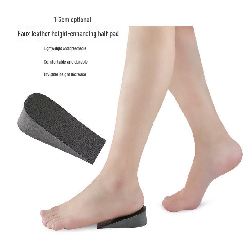 Unisex Leather Height-Boosting Anti-Slip Insoles