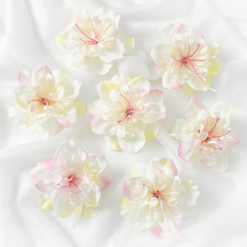 10/20Pcs 6cm Silk Artificial Cherry Blossom Head for Home Room Dceoration Bridal Wedding Decoration DIY Wreath Accessories