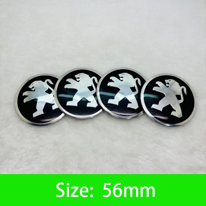 

2026 Hot Car Sticker Car Wheel Center Hub Cap Emblem Sticker Accessories For Peugeot 206 307 308 3008 208 Rifter RCZ 508 2008 50 1Set(4Pcs)