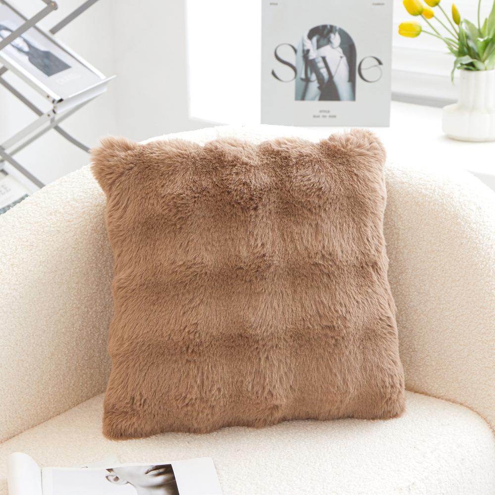 Business Gifts Souvenir PV Bubble Velvet Bedside Soft Bag Backrest Plush Square Cushion Leather Pillow
