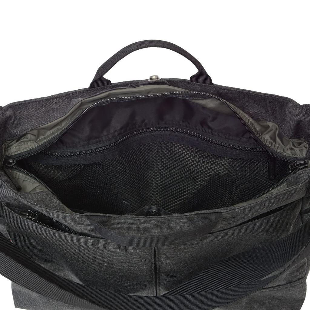 Manhattan Passage 2506CH Stylish A4 Commuter Shoulder Bag (Charcoal Gray) Unisex