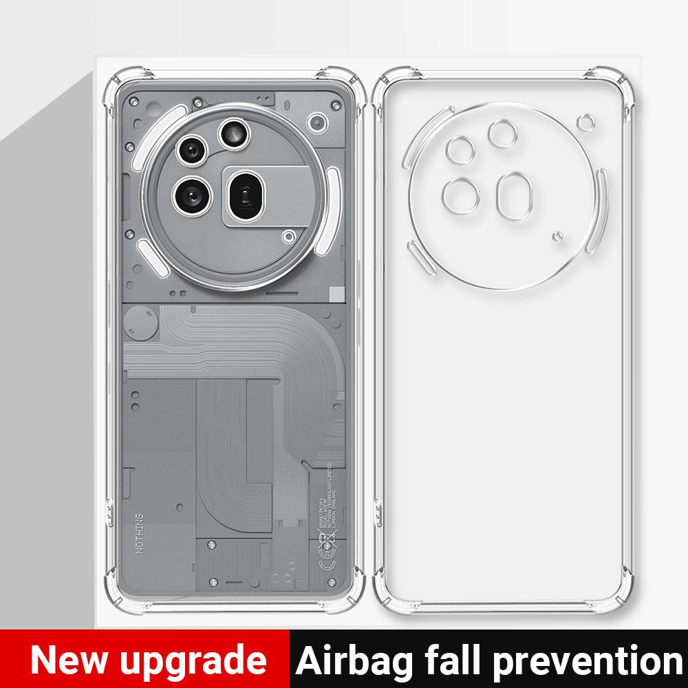 Pro Nothing Phone 3A Pro Pouzdro Silikonové Měkké Průhledné Pouzdro na Telefon Pro Nothing Phone3A 3APro Funda Průhledný Nárazuvzdorný Kryt s Airbagy