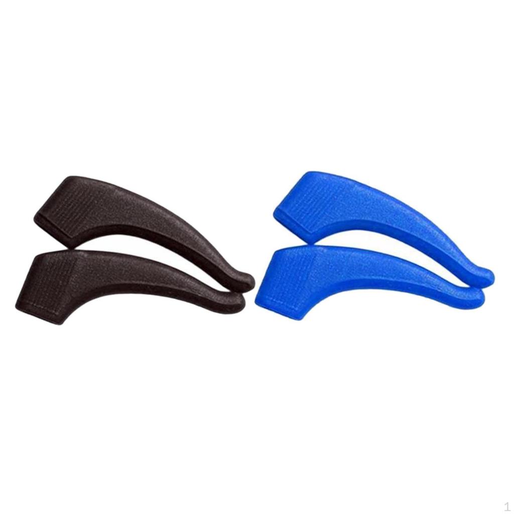 2Pairs Anti Slip Eyeglass Ear Hook for Kids and Adults Brown Blue