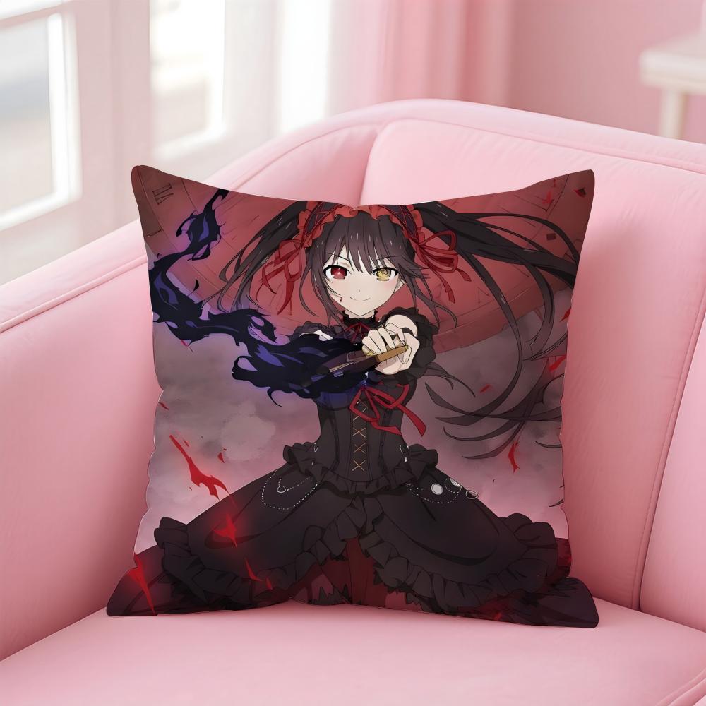 HeartFluttering DDATE A LIVE Icons Cushion Cover Pillowcase Short Plush Invisible zipper Room Sofa Cushion Cover