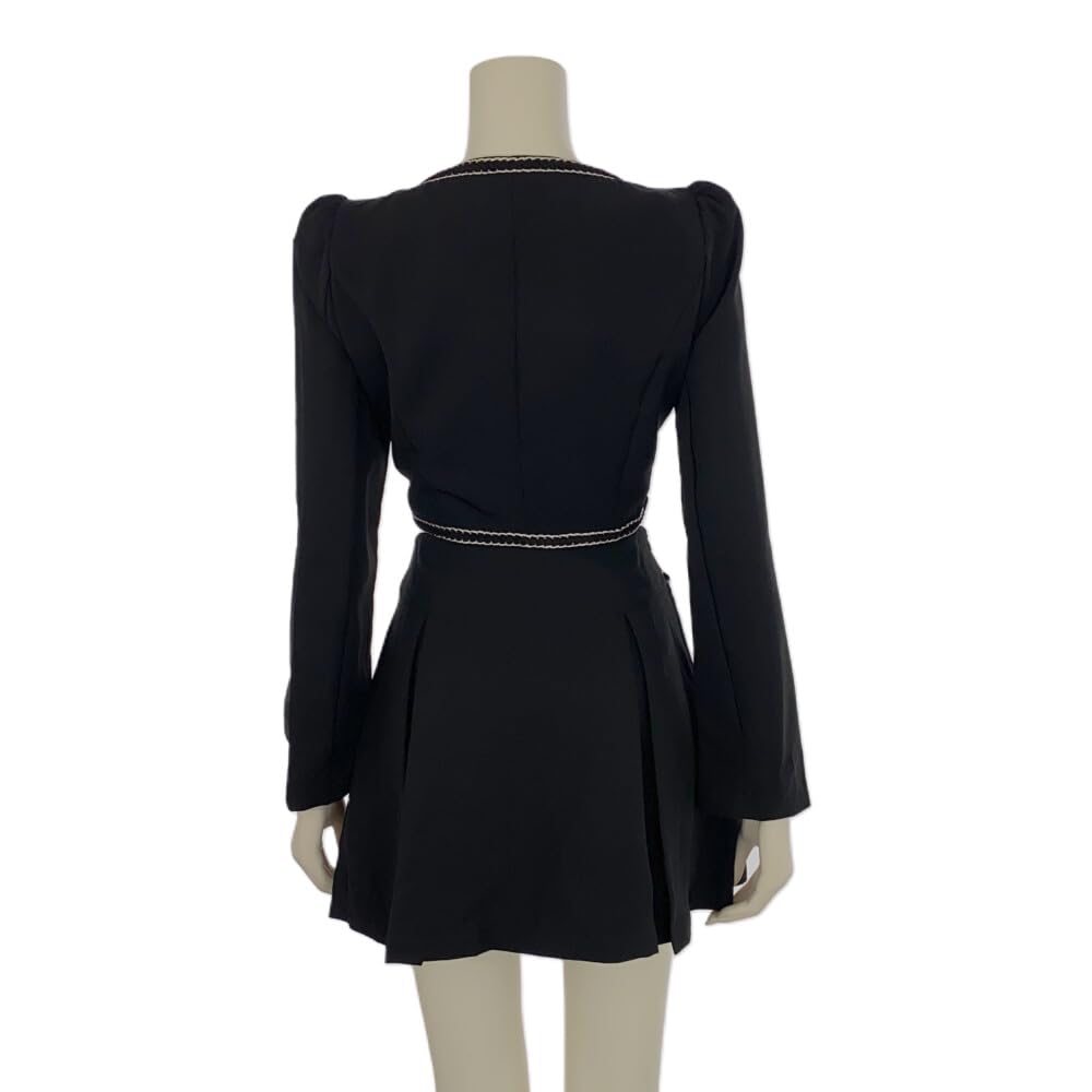 GRAXIA Mini Size for Hostess and Long Square Mini and Pleated Skirt Women's Dress, Two-Piece Set, Black, M, Hostesses, Clubs, Lounges, Sleeves, Neck,