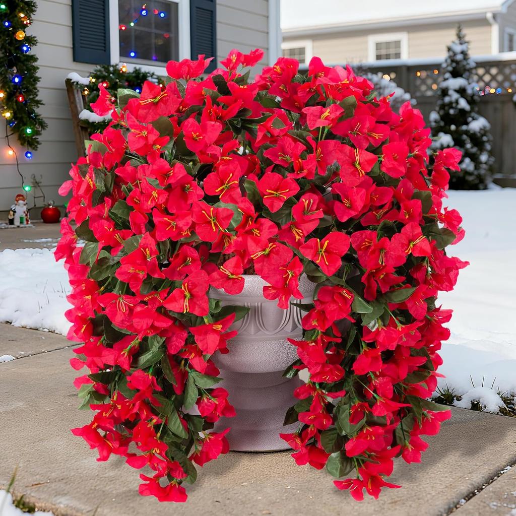 Artificial Flowers Vine Bougainvillea Wedding Home Room Valentine's Decor Outdoor Courtyard Garden Wall Hanging Arch DIY Gifts