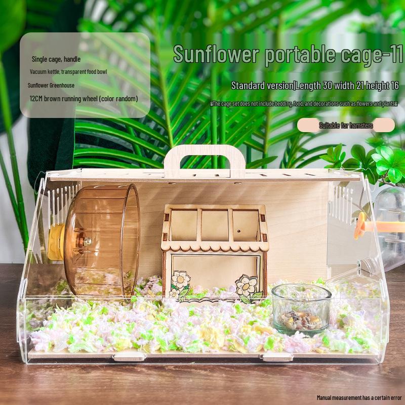 Роскошная двухслойная акриловая клетка для хомяка - Дизайн  Цветок  Вилла и гнездо для хомяка Special Offer - 97 Left