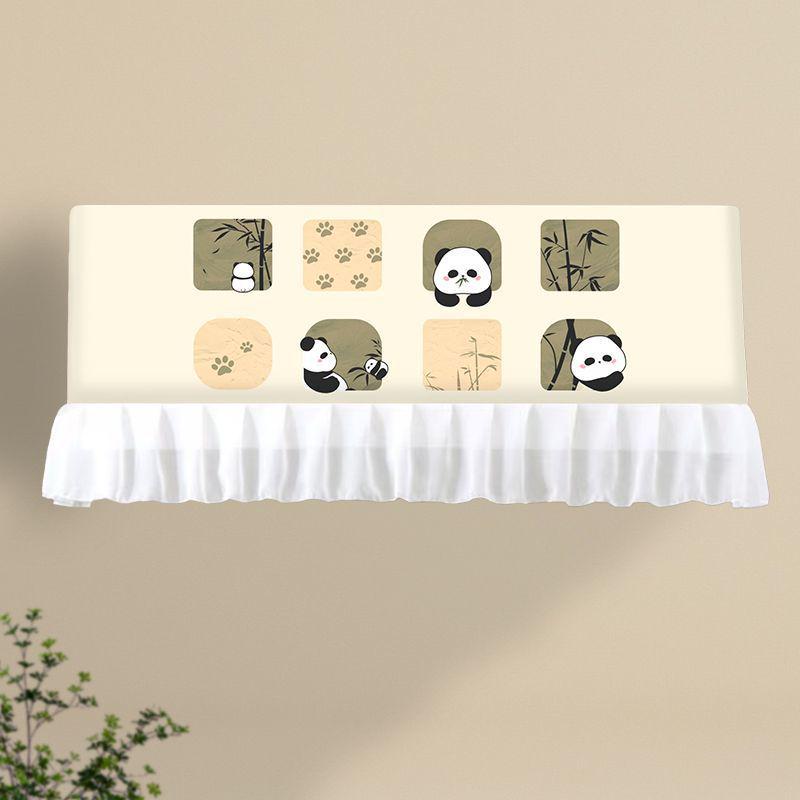 Air Conditioner Wind Deflector: Prevents Direct Blowing with Cute Print, Fits Hanging Units, Fully Enclosed Dust Cover Included.