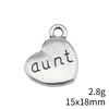 Gifts For Women Charms Bulk Family Member Heart Tags Charms Pendant Souvenir Male Pendant