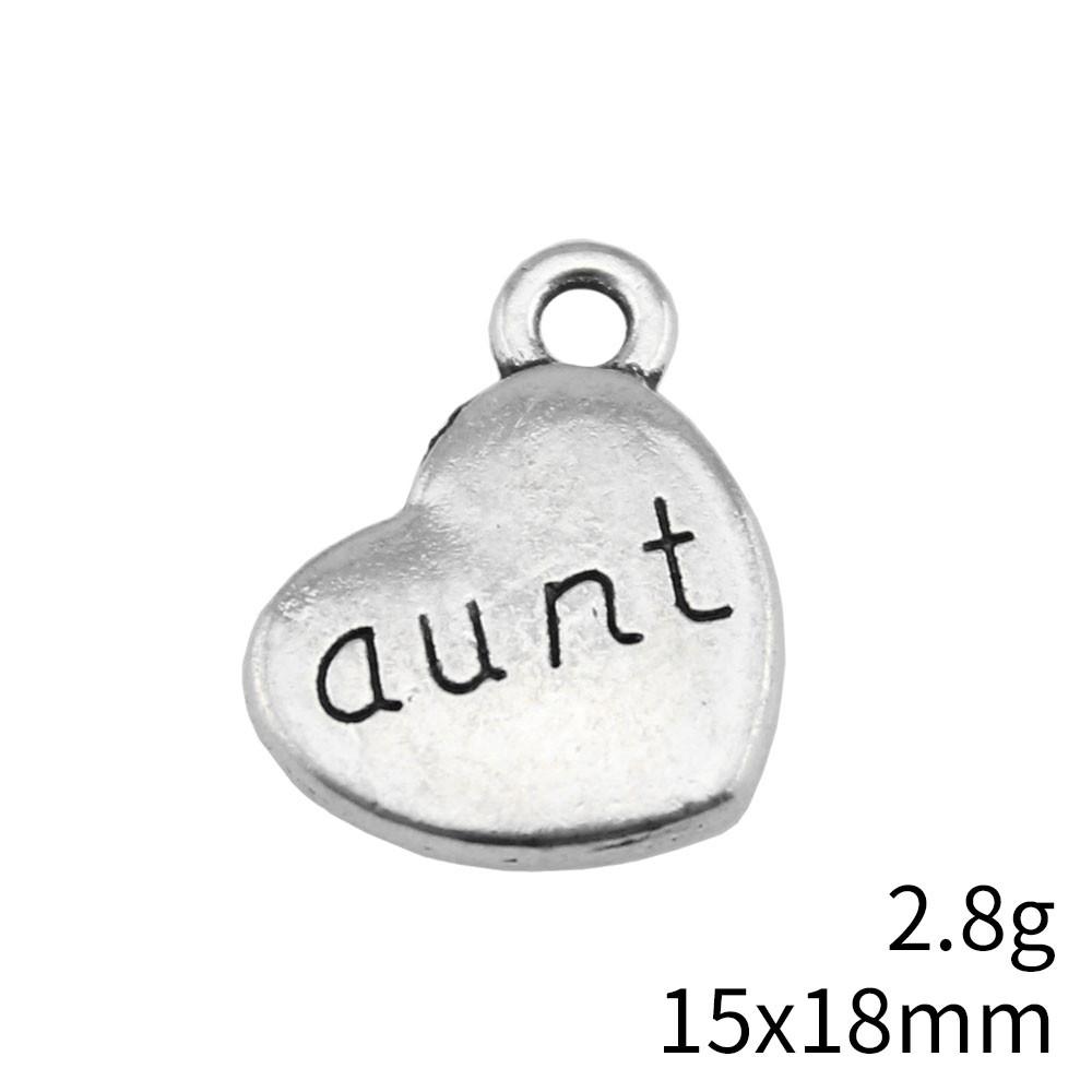 Gifts For Women Charms Bulk Family Member Heart Tags Charms Pendant Souvenir Male Pendant