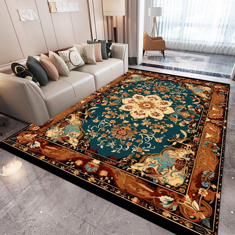 Große Größe Perserteppich Wohnzimmer Luxus Heimdekoration Teppiche Rutschfest Schlafzimmer Weiche Matte Waschbar Couchtisch Lounge-Teppiche