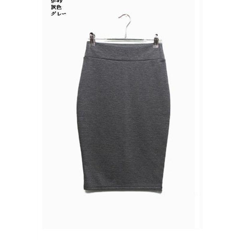 

Easiest for Match Mid-Skirt Pure Color High Waist Bodycon Dress Fashion Plus Size A- Line Purified Cotton Sheath Skirt Casual A- Type One-Step Skirt Dark gray L
